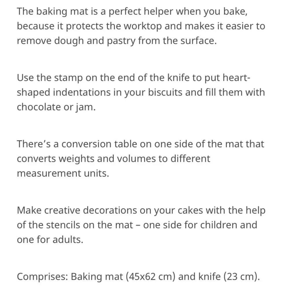 IKEA Sockeraka Baking mat and knife Blue NWT